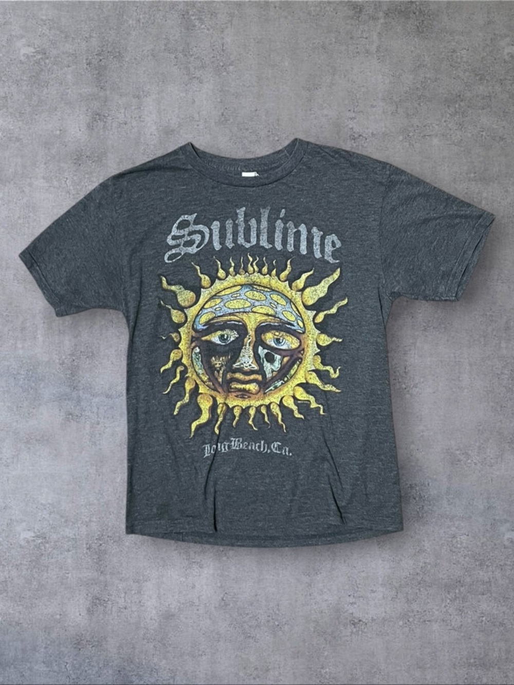 Gray Sublime Long Beach California 707 By Fantasy Activewear Sz S T-Shirt